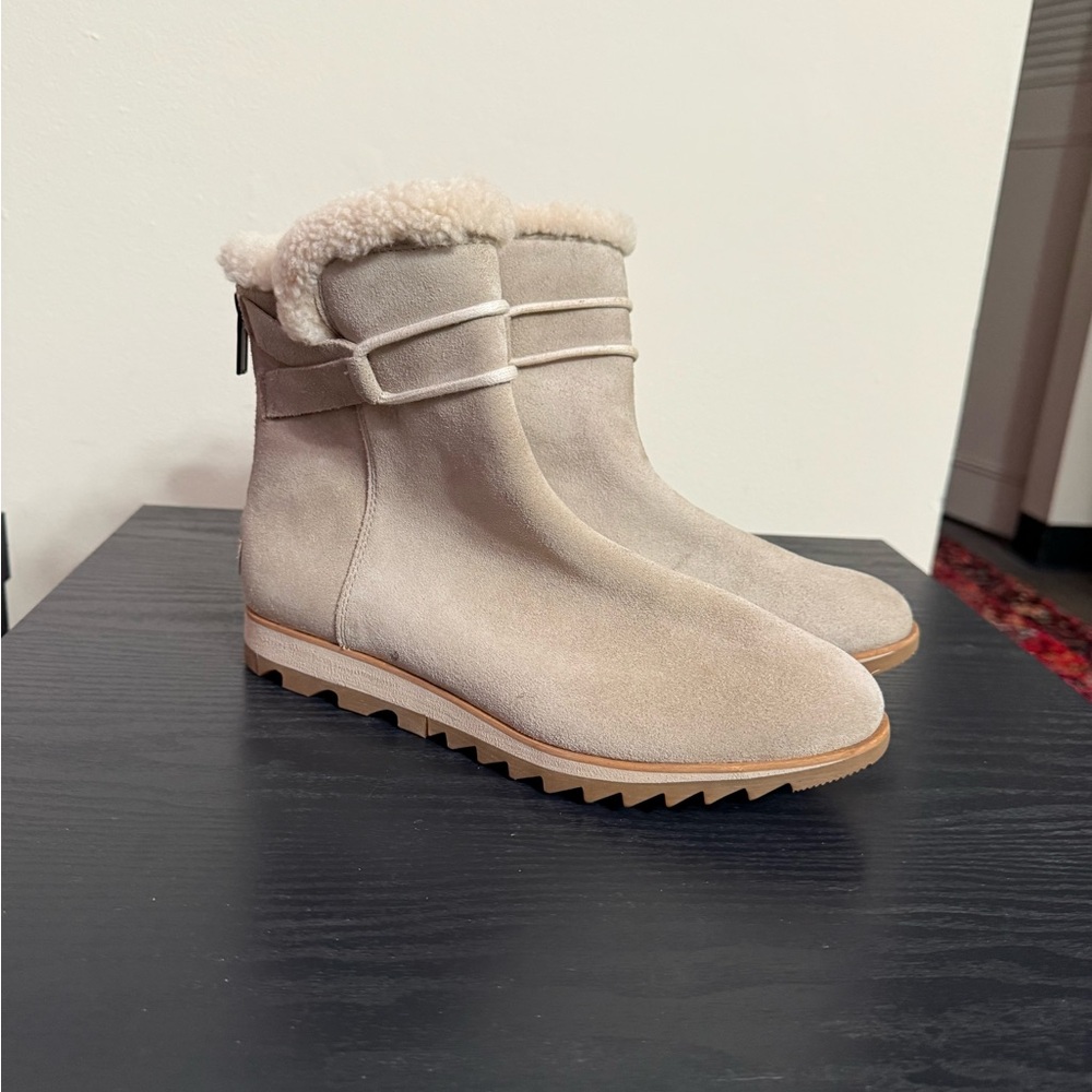 SOREL Harlow Cozy Shearling Bootie Boots NWOT Size 10 - Picture 6 of 12